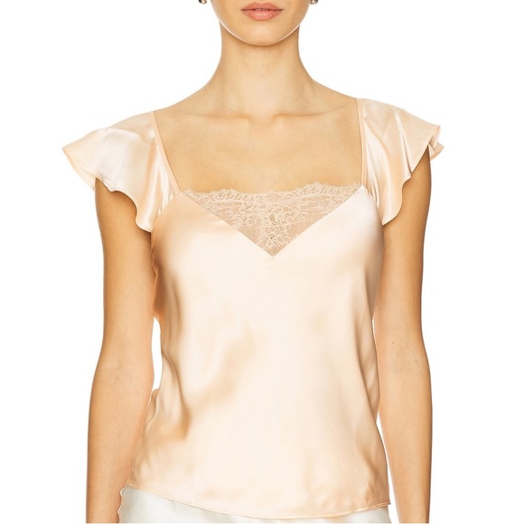 Cami NYC Satin Blouse in Soft Peach - Picture 1 of 6